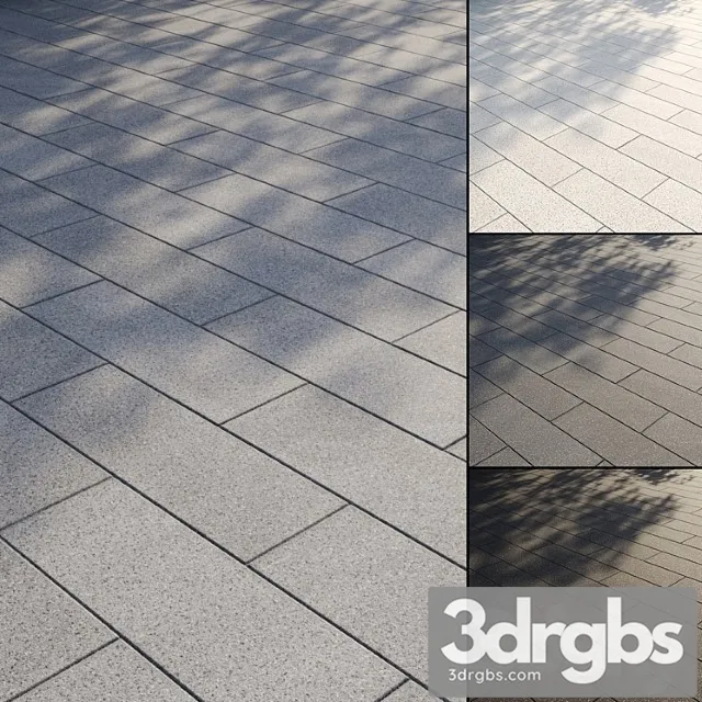 Granite Paving Slabs Type 6 3D Model Download