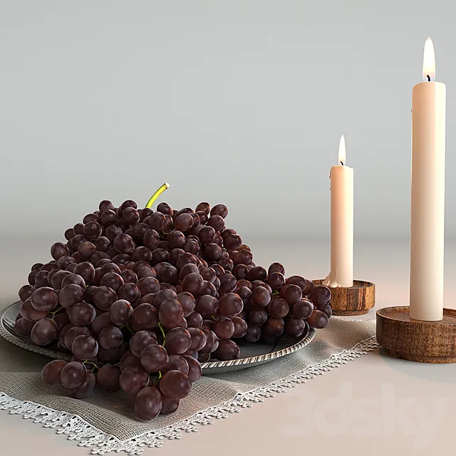 Grapes “black” 3D Model