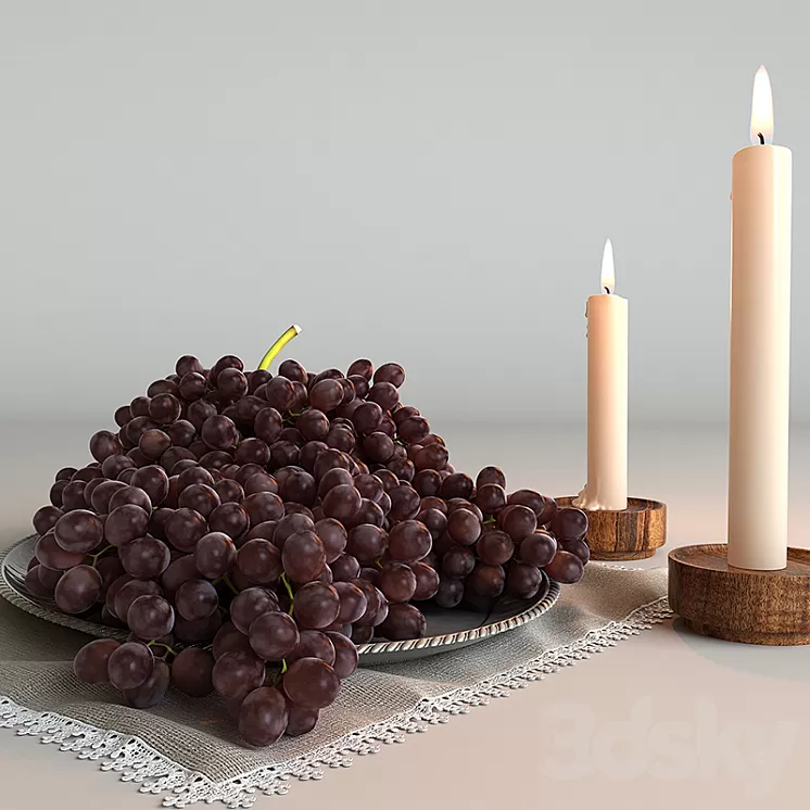 Grapes "black" 3D Model
