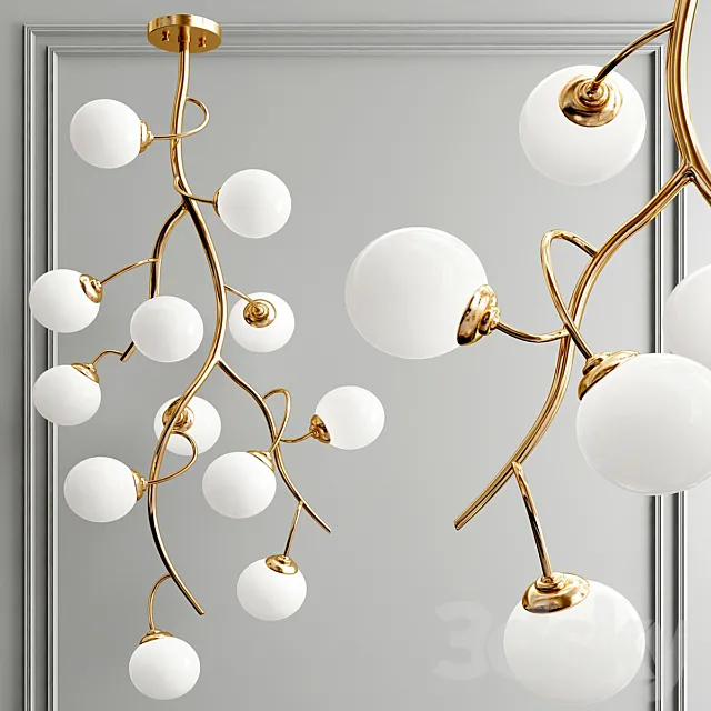 Grapes branch chandelier 3D Model