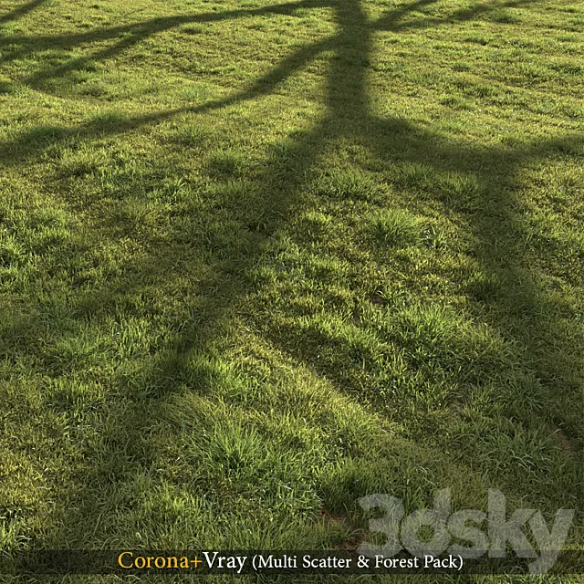 Grass landscape 3D Model Grass landscape 3D Model