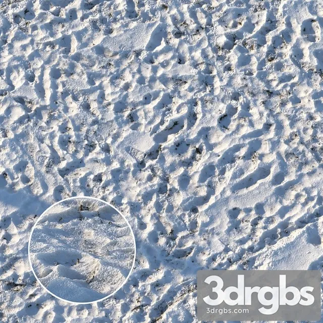 Grass under the snow (material) 3D Model Download