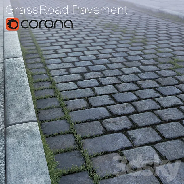 GrassRoad 3D Model GrassRoad 3D Model