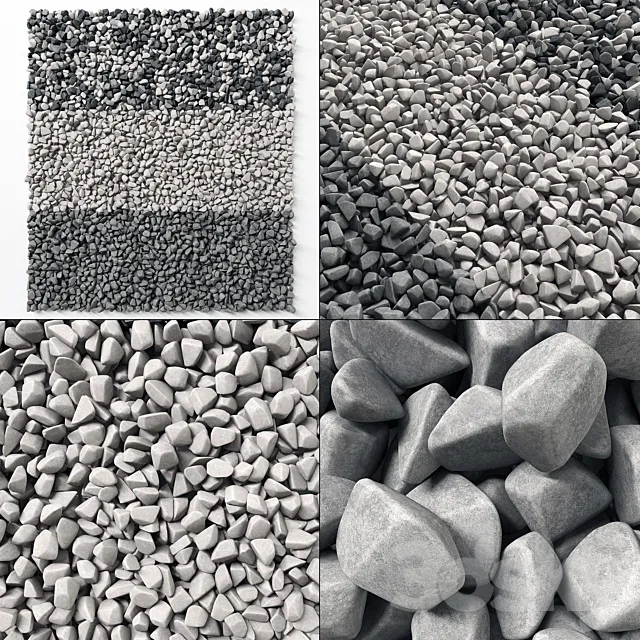 Gravel splinter decor Big kit n1 _ Gravel chip decorative 3DModel Gravel splinter decor Big kit n1 _ Gravel chip decorative 3DModel