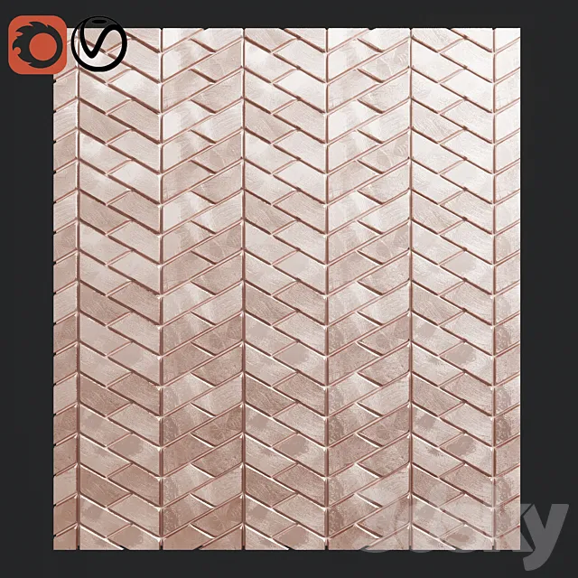 Gravity_aluminium_trace_rose_gold_221x281 3D Model