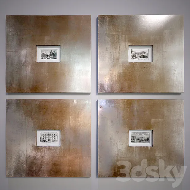 Gravure set 3D Model Gravure set 3D Model