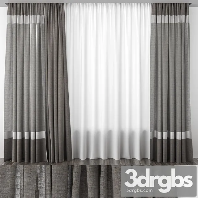 Gray-brown striped curtains Gray-brown striped curtains