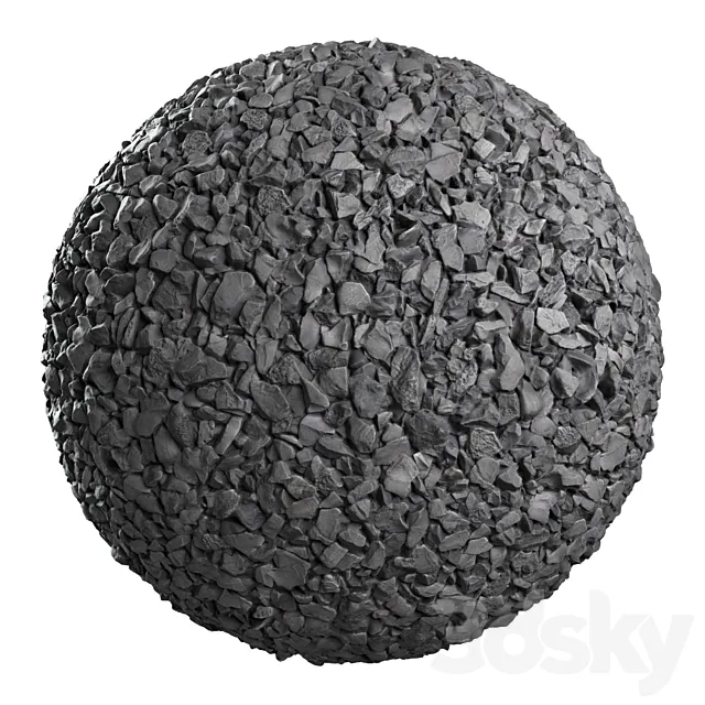 Gray gravel 3D Model Gray gravel 3D Model
