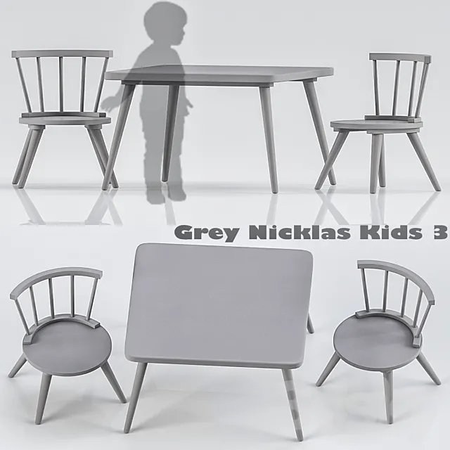 Gray nicklas kids 3 3D Model