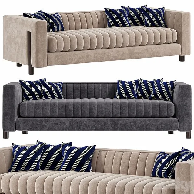 GRAY SOFA SOUTH HILL HOME COLLECTION 3D Model GRAY SOFA SOUTH HILL HOME COLLECTION 3D Model