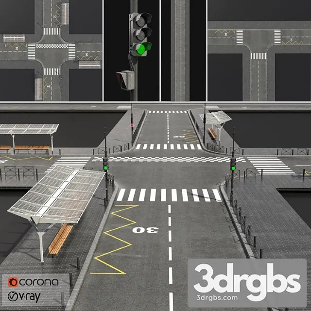 Gray Street 2 3D Model Download Gray Street 2 3D Model Download