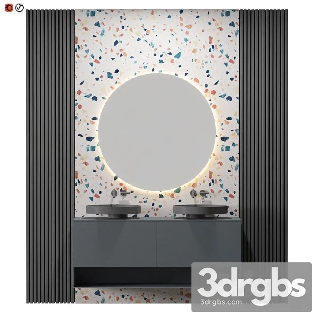 Gray terrazzo bathroom Gray terrazzo bathroom