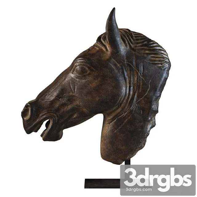 Greco Roman Horse Head Sculpture Fragment Rh 3D Model Download