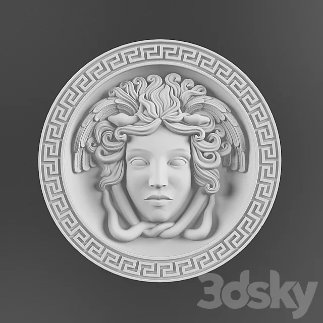 Greek bas-relief 3D Model