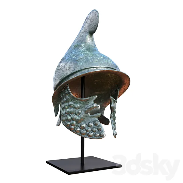 GREEK BRONZE HELMET 3D Model