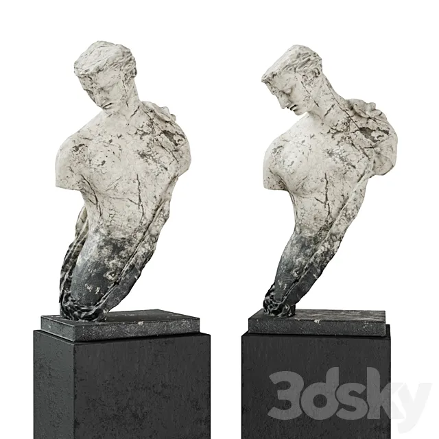 Greek woman torso pedestal marble 3DModel Greek woman torso pedestal marble 3DModel