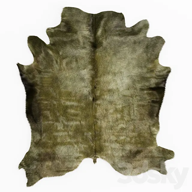Green cowhide rug 3DModel Green cowhide rug 3DModel