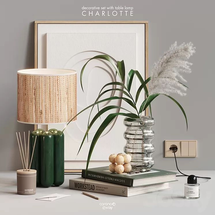 green decor set 3D Model Free Download green decor set 3D Model Free Download