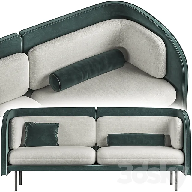 Green minimalimal sofa 3DModel