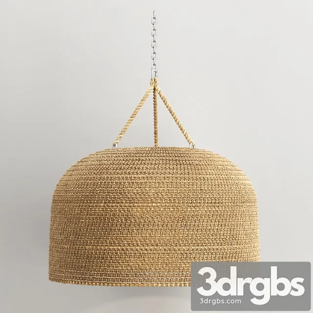 Green Oaks Oversized Pendant Natural 3D Model Download