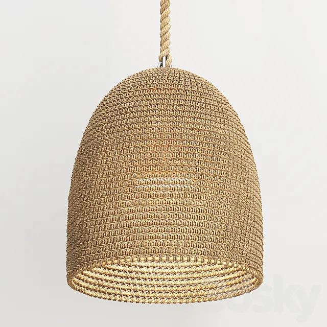 GREEN OAKS PENDANT NATURAL 3D Model