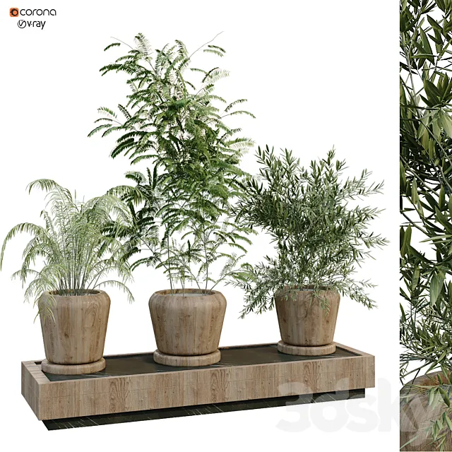 green plant box 269 3DModel green plant box 269 3DModel