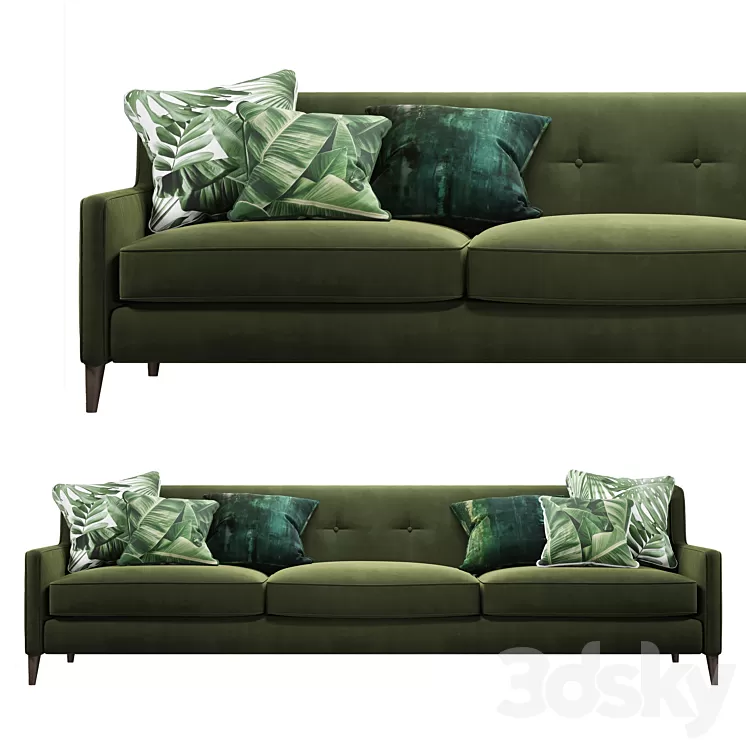 Green sofa 3D Model