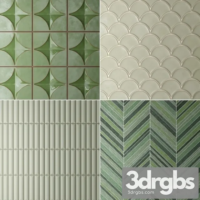 Green Tile 3D Model Download