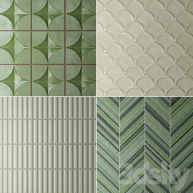 Green tile 3DModel