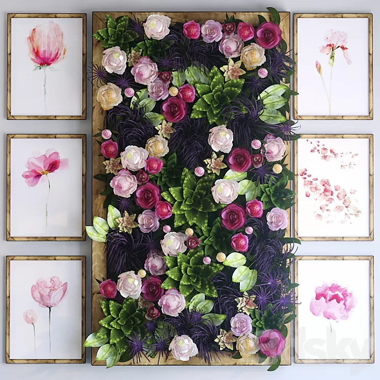 Green wall 2 3D Model Green wall 2 3D Model