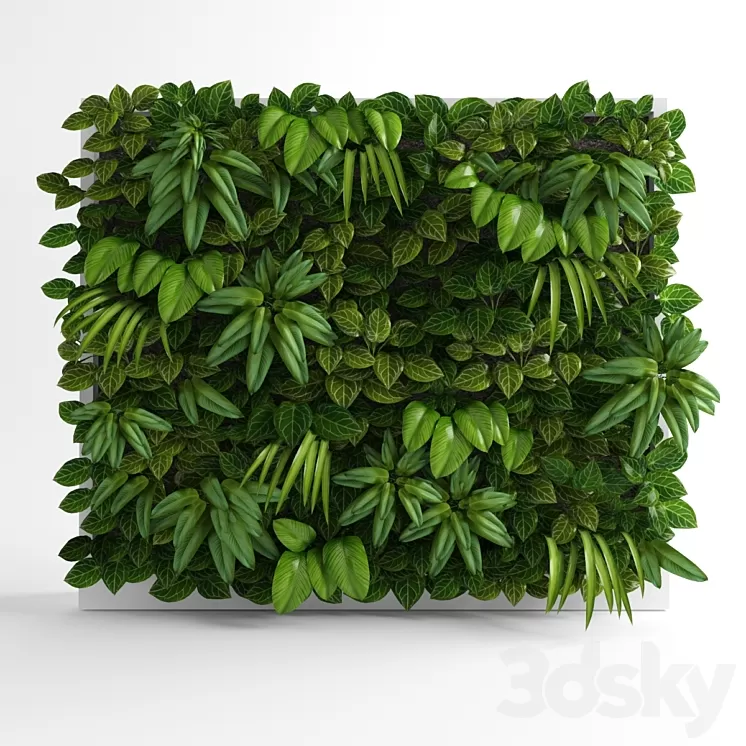 Green wall 3D Model Green wall 3D Model