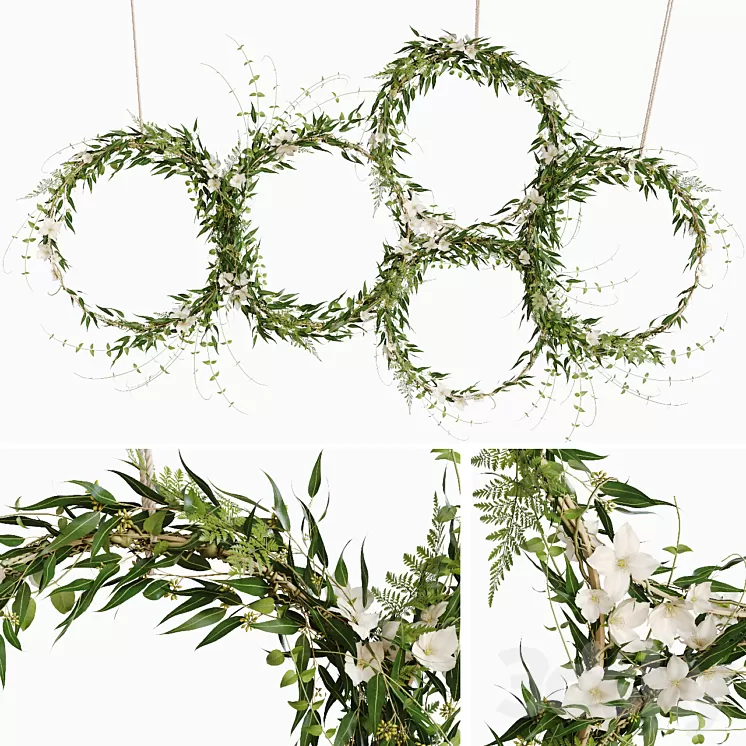 Green wreaths 3D Model