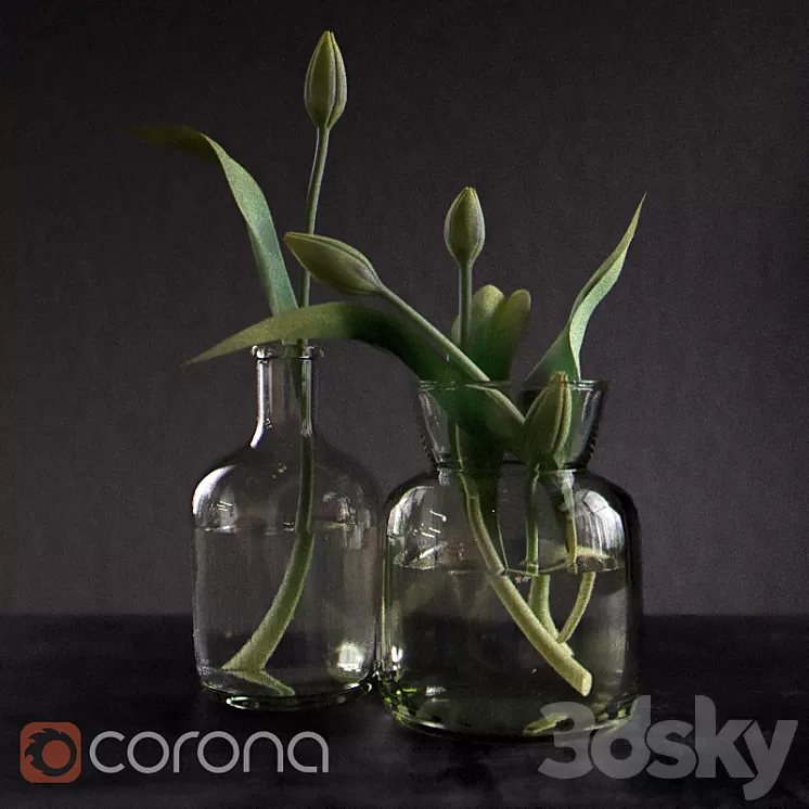 Green_tulips 3D Model
