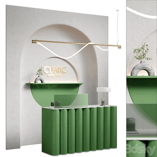 GreenApple Clinic Reception 3D Model