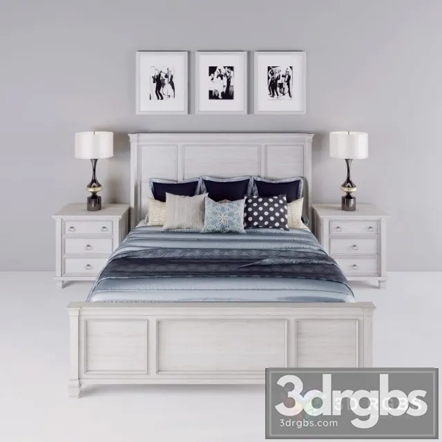 Greensburg King Panel Bed 3D Model Download
