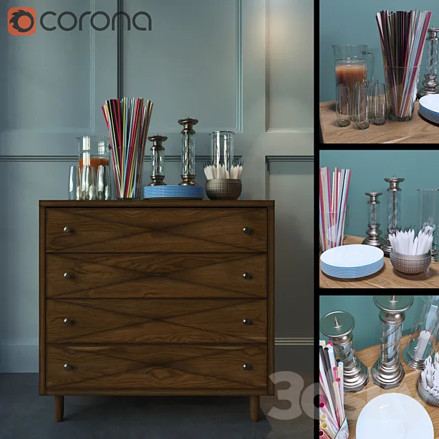 Greige Design _ Diamond chest 3DModel