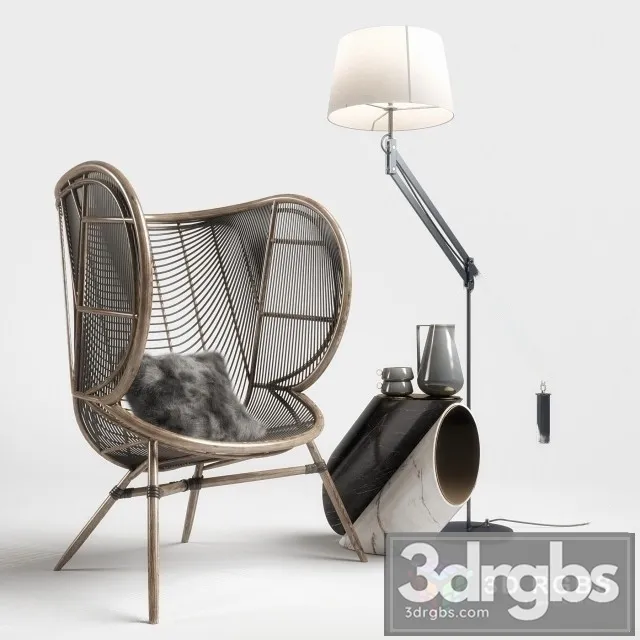 Greige Design Olaf Armchair 3D Model Download