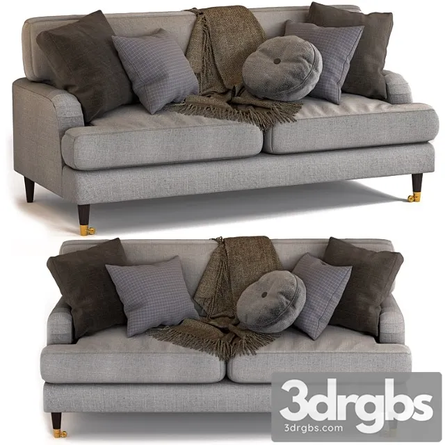 Grey 3 Seater Sofa In Woven Fabric Payton 3D Model Download Grey 3 Seater Sofa In Woven Fabric Payton 3D Model Download