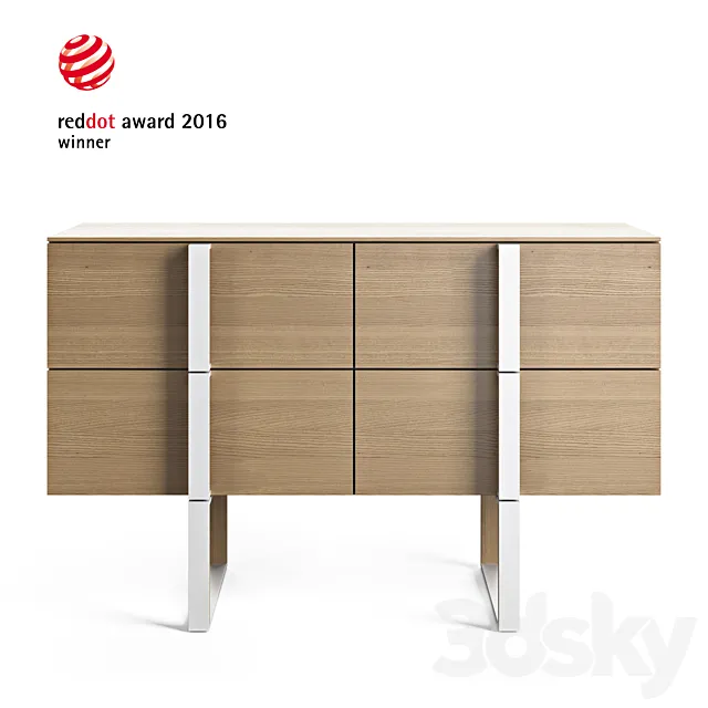 Grid – Furniture (Oak & White) 3D Model Grid – Furniture (Oak & White) 3D Model