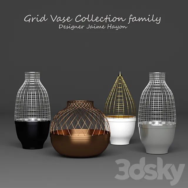 Grid Vase Gaia & Gino by Jaime Hayon 3DModel