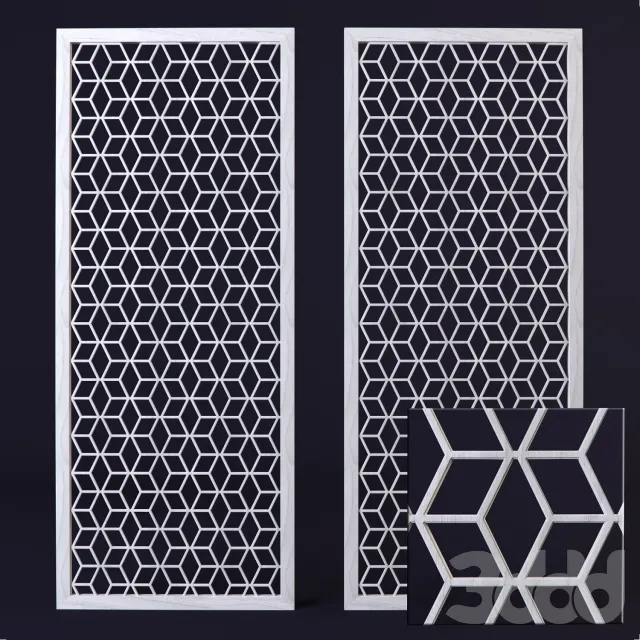 Grille Dimensions 960 x 25 x h2350 3D Model Grille Dimensions 960 x 25 x h2350 3D Model