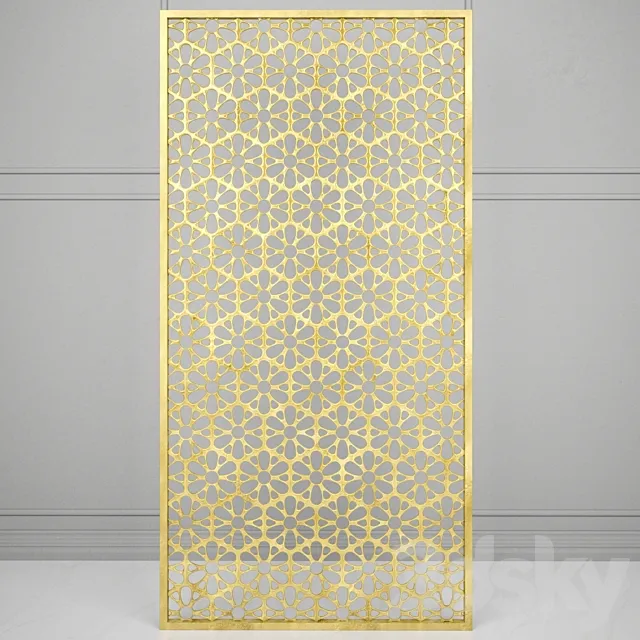 Grille Panel 3D Model Grille Panel 3D Model