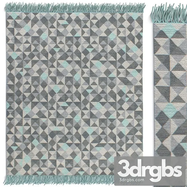Grit ground lafayette mist rug carpet 3D Model Download