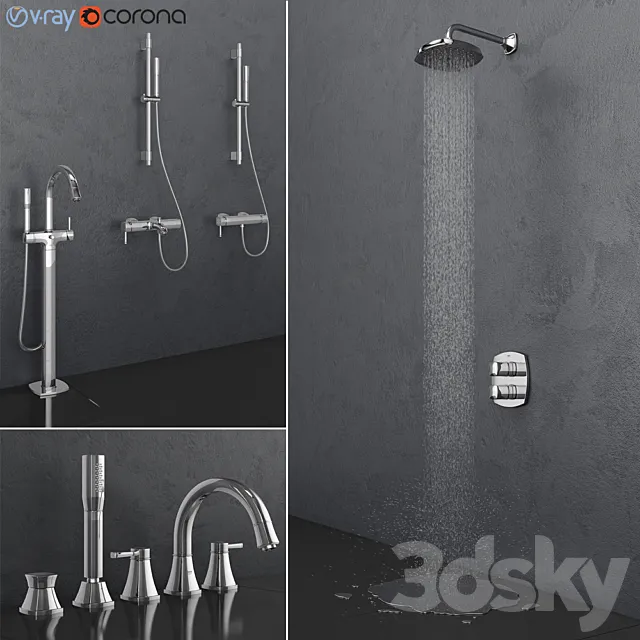 GROHE bath and shower faucets | Grandera set 26 3D Model