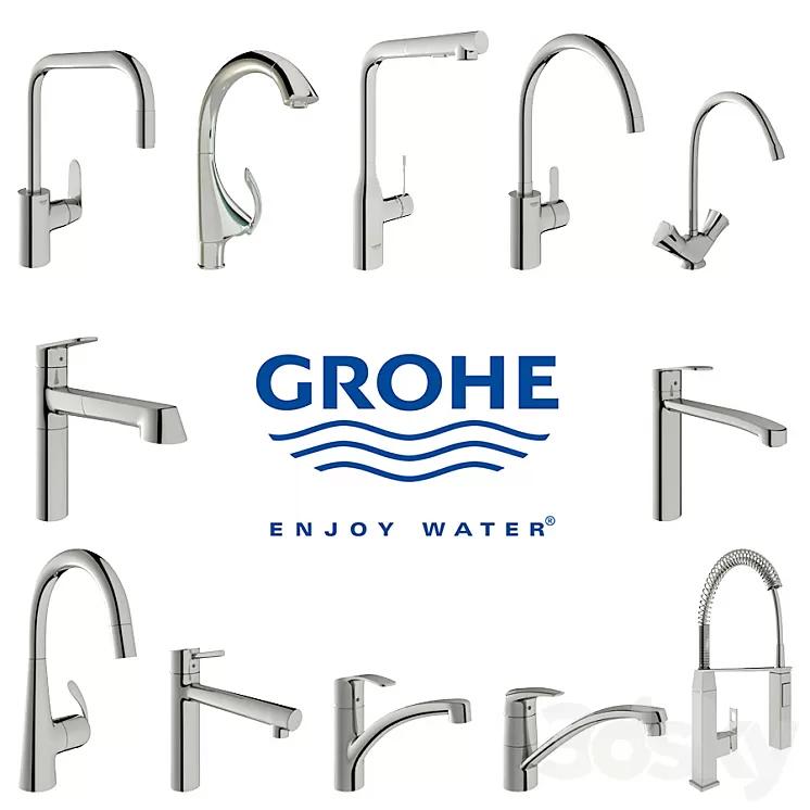 GROHE faucets for the kitchen 3D Model