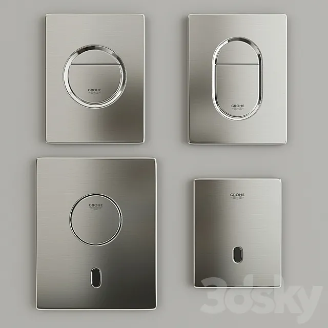 Grohe Flush Buttons 3D Model