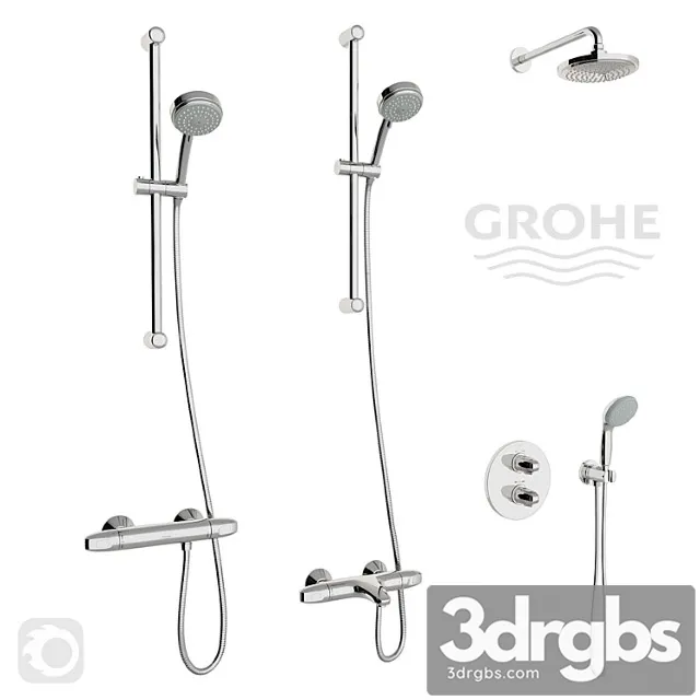 Grohe Grohtherm 1000 Thermostat Set 3D Model Download