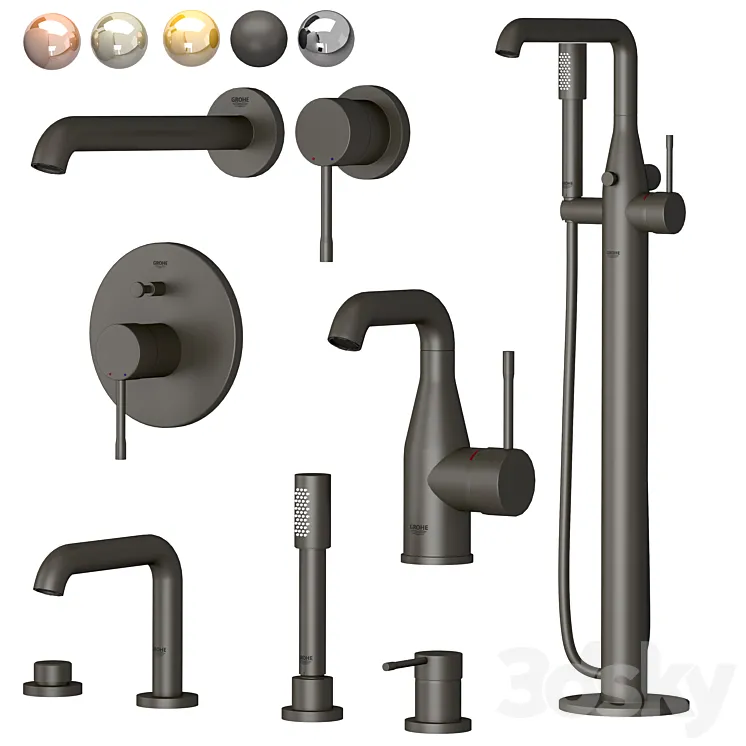 Grohe set 3 Essence 3D Model Free Download