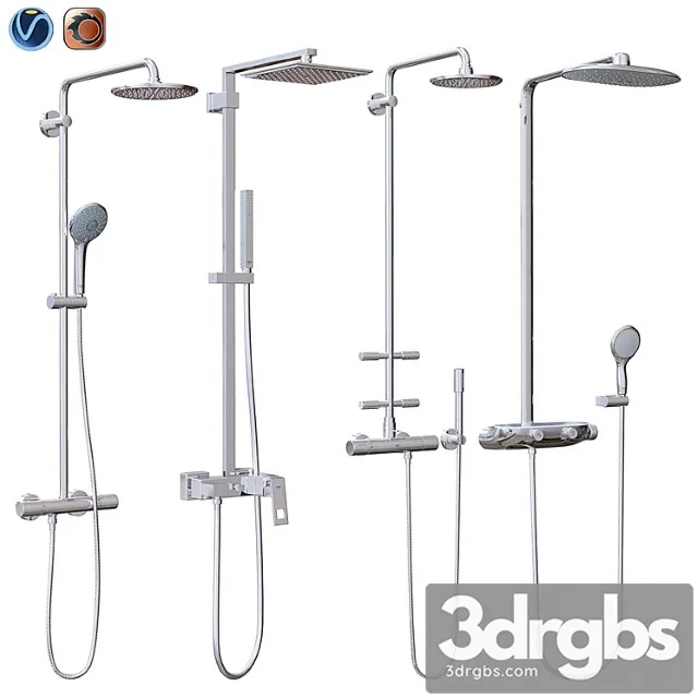 Grohe Shower Systems 3D Model Download Grohe Shower Systems 3D Model Download