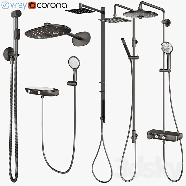 GROHE Shower Systems & Hygiene Showers | CEA | Gustavsberg set 111 3D Model